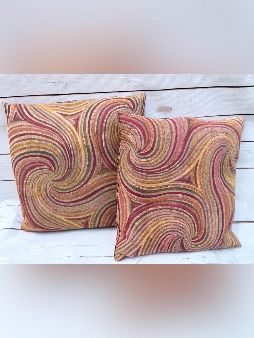 Vintage Thomasville Swirl Tapestry Pillows